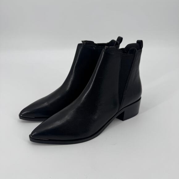 NWOB Marc Fisher Womens Yale Pointed Toe Chelsea Boots Faux Leather Black US 5.5 - Picture 3 of 10